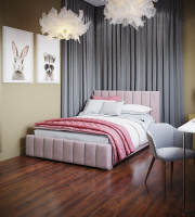 Интерьреная кровать Нега пыльно-розовый