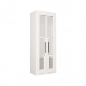 Шкаф для одежды 2-х дверный Валенсия 13.329 (Белый РЕ шагрень/Белый шагрень ПВХ)
